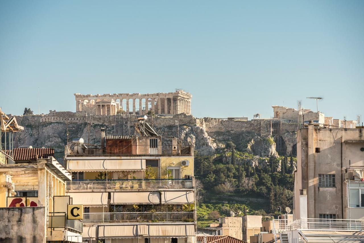 Incredible Acropolis View Flat! Lägenhet Aten Exteriör bild