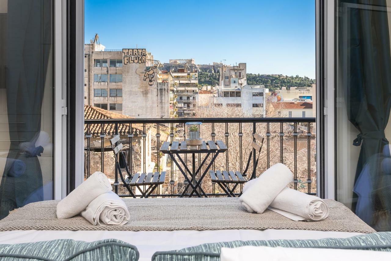 Incredible Acropolis View Flat! Lägenhet Aten Exteriör bild